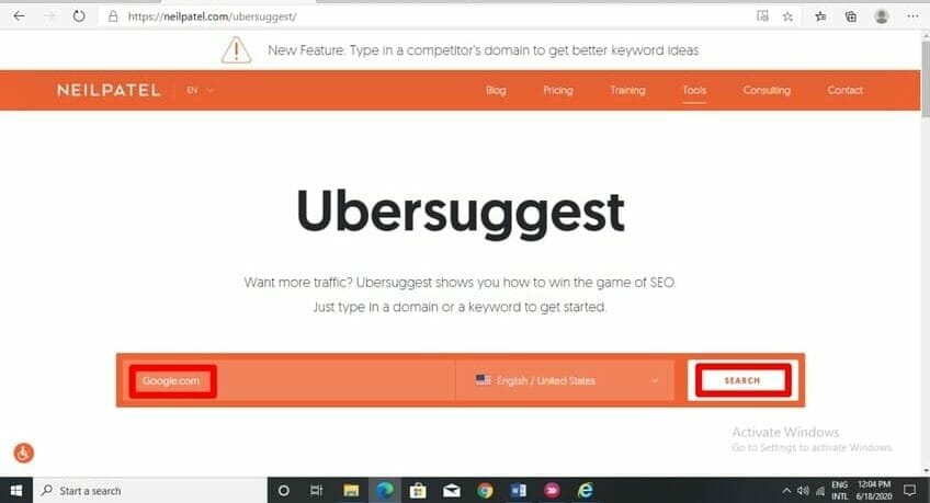 Ubersuggest SEO Analyzer